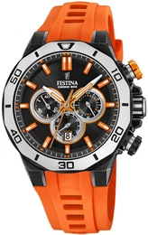 Chronograph ''''Bike 2019, F20450/2'''' hellgrau / dunkelorange / schwarz