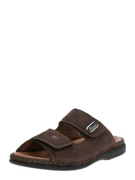 Pantolette dunkelbraun / silber