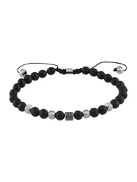 Armband ''''Bead Bracelet'''' silbergrau / schwarz