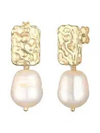 Náušnice zlatá / perlově bílá