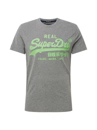 Superdry Shirt ''''VINTAGE LOGO NEON LITE'''' grau / neongrün