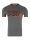 Superdry Sport-Shirts ''''ACTIVE GRAPHIC'''' grau / orangerot