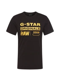 G-STAR T-Shirt 'Graphic 8' gelb / schwarz
