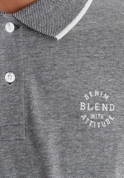BLEND Shirt 'Nate' dunkelgrau/offwhite