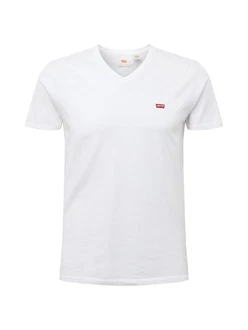 LEVI'S T-Shirt 'Housemark V Neck Tee' 'Original HM' 'Original' rot/wei