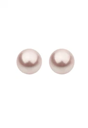 Náušnice pudrová / stříbrná