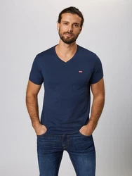 LEVI'S T-Shirt 'Housemark V Neck Tee' 'Original HM' 'Original' dunkelblau