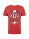 JACK & JONES T-Shirt ''''JORDONUT'''' rot / schwarz