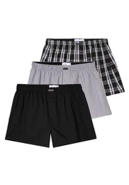Boxershorts schwarz / grau / hellgrau