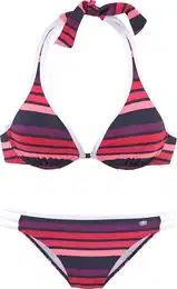 Bikiny tmavě fialová / pink