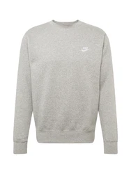 Nike Sportswear Sweatshirt 'Club Fleece' hellgrau/weiß