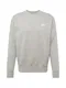 Nike Sportswear Sweatshirt 'Club Fleece' hellgrau / wei