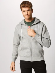 Nike Sportswear Sweatjacke 'Club Fleece' graumeliert/weiß