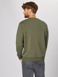 ALPHA INDUSTRIES Sweatshirt oliv/weiß