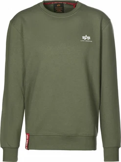 ALPHA INDUSTRIES Sweatshirt oliv/weiß