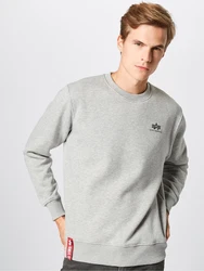 ALPHA INDUSTRIES Sweatshirt graumeliert/schwarz