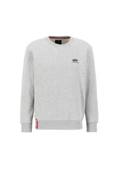 Sweatshirt graumeliert / dunkelgrau / rot / weiß