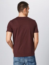 ALPHA INDUSTRIES T-Shirt weinrot/wei