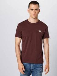 ALPHA INDUSTRIES T-Shirt weinrot/wei