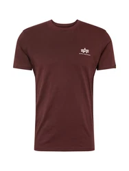 ALPHA INDUSTRIES T-Shirt weinrot/wei
