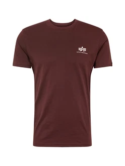 ALPHA INDUSTRIES T-Shirt weinrot/wei