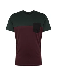 T-Shirt grn / aubergine / dunkelrot
