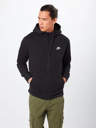 Nike Sportswear Sweatjacke 'Club Fleece' schwarz
