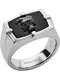 DIESEL Ring silber / schwarz
