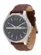 ARMANI EXCHANGE Uhr dunkelblau / braun / silber