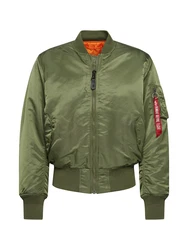 ALPHA INDUSTRIES Jacke 'MA-1' oliv / rot