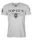 TOP GUN T-Shirt ''''Stormy'''' graumeliert / blutrot / schwarz