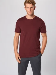 Jack & Jones T-Shirt JJEORGANIC BASIC TEE SS O-NECK NOOS bordeaux