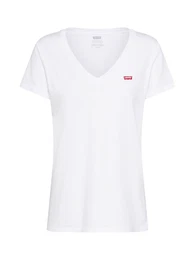 LEVI'S Tričko 'The Perfect V-Neck' červená / bílá