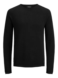 JACK & JONES Pullover 'JJEHill' schwarz