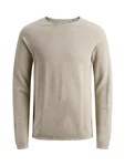 JACK & JONES Pullover 'JJEHill' dunkelbeige