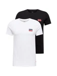 LEVI'S T-Shirt '2 Pack Crewneck Graphic' marine/rot/schwarz/weiß