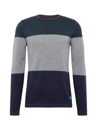 Pullover ''''JORFLASH KNIT CREW NECK'''' blau / grau / grün