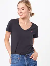 LEVI'S Majica 'Perfect' vatreno crvena / crna / bijela