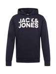 JACK & JONES Sweatshirt CORP Logo Hoodie navy / weiß