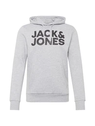 Sweatshirt hellgrau / schwarz