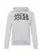 JACK & JONES Sweatshirt hellgrau / schwarz