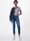 LEVI'S  Tričko 'Perfect Vneck'  tmavě šedá / bílá