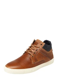 Sneaker weiß / cognac / schwarz
