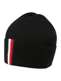 TOMMY HILFIGER Mütze ''''TH RIB BEANIE'''' schwarz