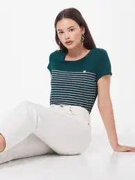Tričko zelená / růžová