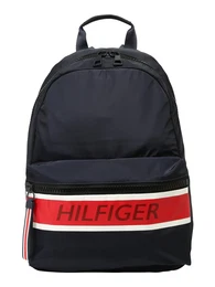 Rucksack weiß / dunkelblau / rot