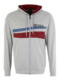 Sweatjacke ''''Authentic H'''' blau / grau / rotviolett