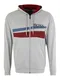 BOSS Sweatjacke ''''Authentic H'''' blau / grau / rotviolett