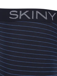 Skiny Boxershorts Retro Pants Herren Cotton Multipack Retro Boxer (2-St) nachtblau/himmelblau/wei