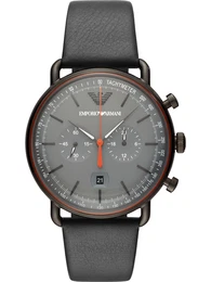 Emporio Armani Chronograph grau / neonorange / schwarz